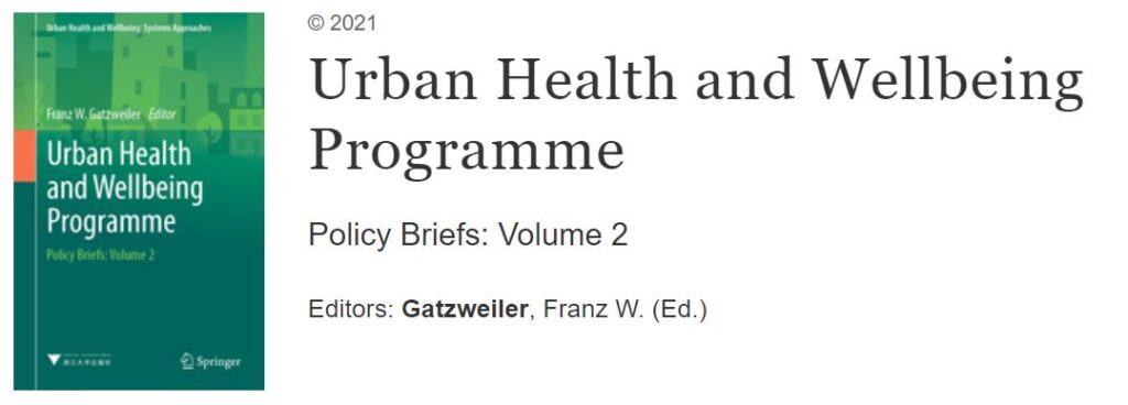 Policy Briefs - Urban Health and Wellbeing Programme by Springer