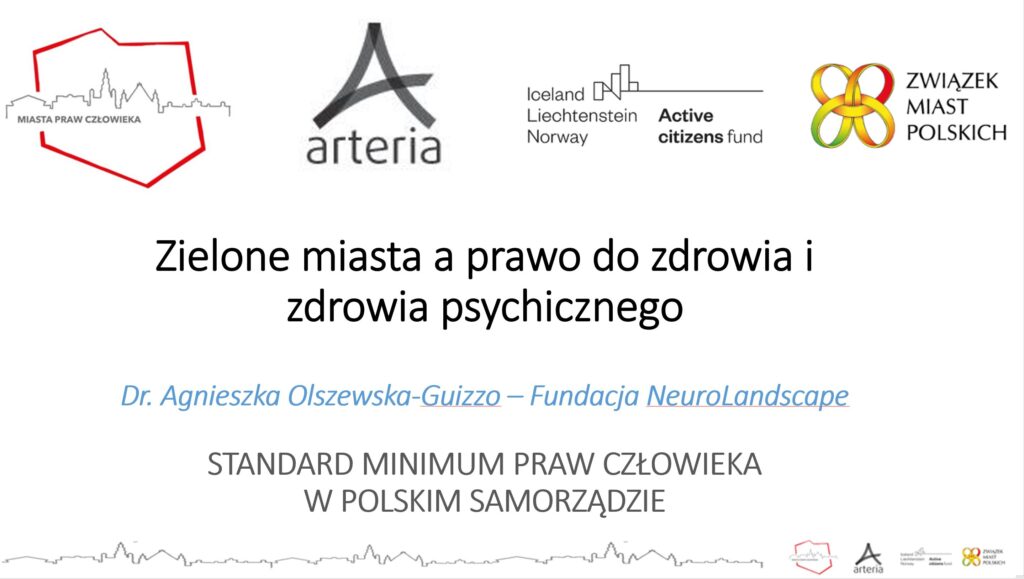 Zielone miasta a prawo do zdrowia i zdrowia psychicznego | Webinar in Poland